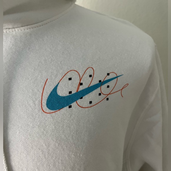 NWOT Nike White Just Do It Size Large Black Label Hoodie - Picture 2 of 6